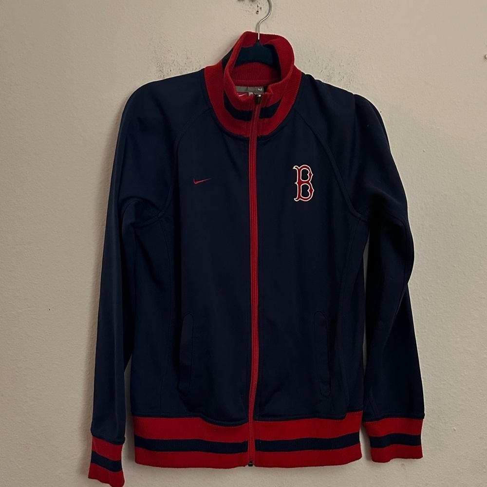 Nike Boston  Dark Blue and Red Zip-Up Jacket
